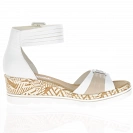 Rieker - Low Wedge Sandals White - 67191-80 4