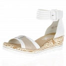 Rieker - Low Wedge Sandals White - 67191-80 2