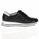 Waldlaufer - Lace Up Platform Shoes Black/White - 758009 4