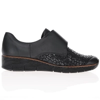 Rieker - Velcro Strap Shoes Black - 537C0-00 3