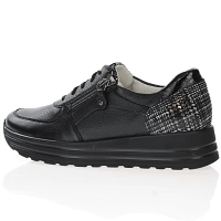 Waldlaufer - Lace Up Platform Shoes All Black - 758009 2