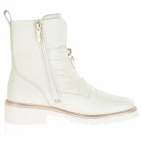 Ara - Leather Front Zip Ankle Boots Cream - 23130 3