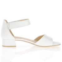 Caprice - Low Block Heel Sandals White - 28212 3