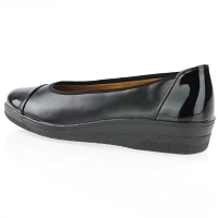 Gabor - Low Wedge Leather Pumps Black - 402.37 2