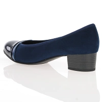 Jana - Block Heeled Court Shoes Navy - 22366 2