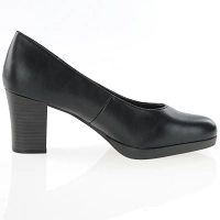 Jana - Block Heeled Court Shoes Black - 22471 3