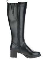 Jana - Block Heel Knee Boots Black - 25561 3