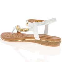 Lunar - Asia Gemstone Sandals, White 2