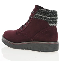 Marco Tozzi - Knitted Cuff Ankle Boots Bordeaux - 25228 2