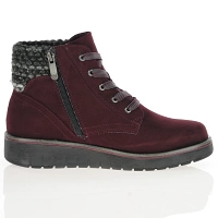 Marco Tozzi - Knitted Cuff Ankle Boots Bordeaux - 25228 3