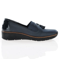 Rieker - Low Wedge Loafers Navy - 53751-14 3