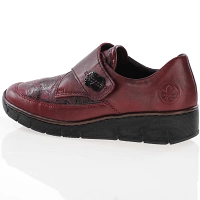 Rieker - Velcro Strap Shoes Dark-Red - 537C0-35 2