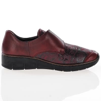 Rieker - Velcro Strap Shoes Dark-Red - 537C0-35 3