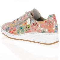 Rieker - Multicoloured Low Wedge Laced Shoes - N3302-91 2