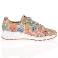 Rieker - Multicoloured Low Wedge Laced Shoes - N3302-91 3
