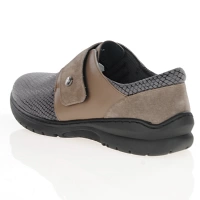 Softmode - Daba Velcro Strap Shoes, Taupe Combi 2