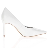 Tamaris - Vegan Heeled Court Shoes White Matte - 22423 3