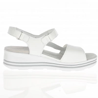 Waldlaufer - Low Wedge Velcro Sandals White - 728003 3