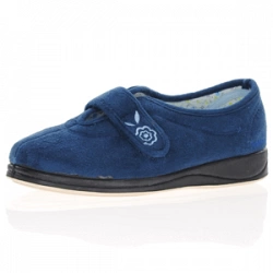 Padders - Camilla Front Strap Slippers, Blue