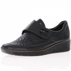 Rieker - Velcro Strap Shoes Black - 537C0-00