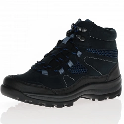 Waldlaufer - Waterproof Lace Up Boots Navy/Black - 471974
