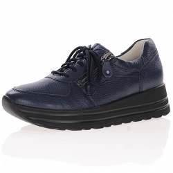 Waldlaufer - Lace Up Platform Shoes Navy - 758009