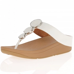 Fitflop - Halo Leather Toe Post Sandals, White