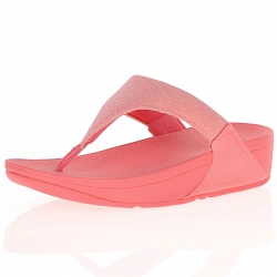 Fitflop - Lulu Shimmerlux Toe-Post Sandals, Rosy Coral