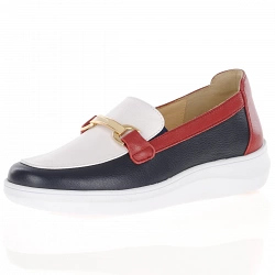 G-Comfort - Slip On Loafers Red / Navy - 25289