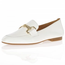 Gabor - Flat Leather Loafers Off White - 211.20