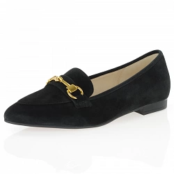Gabor - Flat Suede Loafers Black - 302.17
