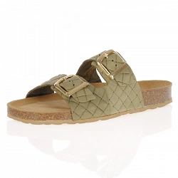Marco Tozzi - Flat Mule Sandals Olive - 27405