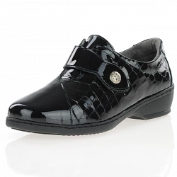 Notton - Velcro Strap Shoes Black Patent - 1061