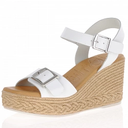 Oh My Sandals - High Wedge Sandals White - 5459