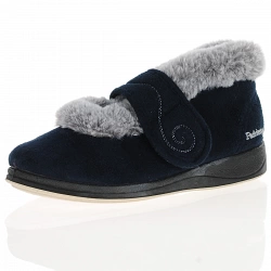 Padders - Hush Warm Lined Slippers, Navy-Grey