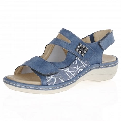 Remonte - Velcro Strap Sandals Blue - D7647-16