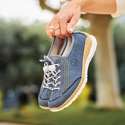 Rieker - Casual Flat Shoes Denim Blue - N42T0-14