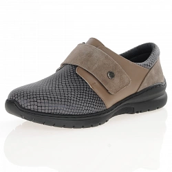 Softmode - Daba Velcro Strap Shoes, Taupe Combi
