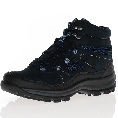Waldlaufer - Waterproof Lace Up Boots Navy/Black - 471974 1