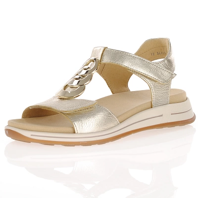 Ara - Osaka Velcro Strap Sandals Gold - 34826 1