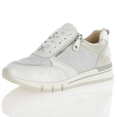 Caprice - Leather Side Zip Trainers White - 23754 1