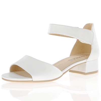 Caprice - Low Block Heel Sandals White - 28212 1