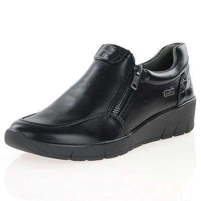 Jana - Water Resistant Low Wedge Shoes Black - 24663 1