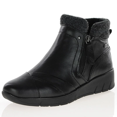Jana - Twin Zip Ankle Boots Black - 26461 1