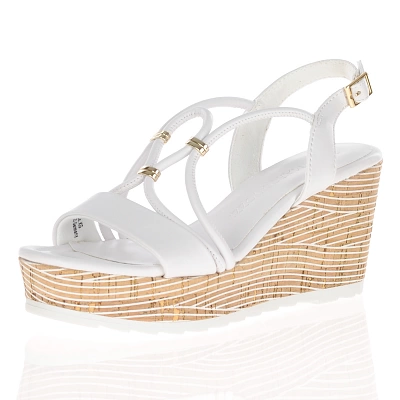 Marco Tozzi - Strappy Wedge Sandals White - 28349 1