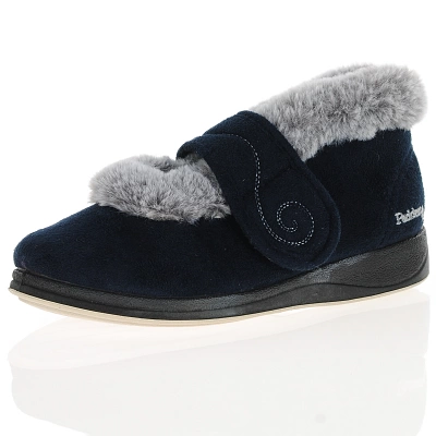 Padders - Hush Warm Lined Slippers, Navy-Grey 1