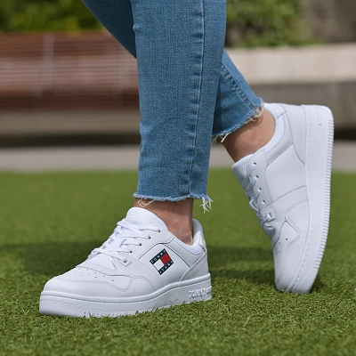 Tommy Jeans - Retro Leather Trainers, White 1