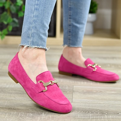Gabor - Flat Suede Loafers Pink - 211.34 1